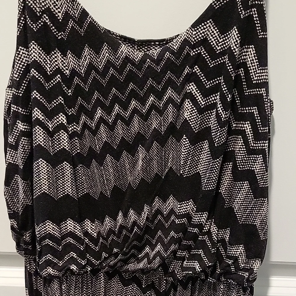 Lush Black and Gray Patterned Maxi Dress - Picture 4 of 4